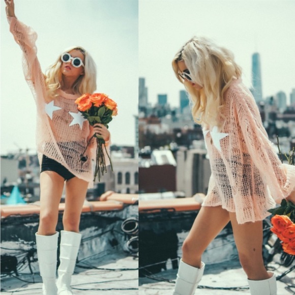 NWT Wildfox White Label Star Bra Lost Mermaid Sweater - Picture 9 of 9